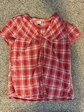 Sonoma Red Plaid Button-Up Shirt